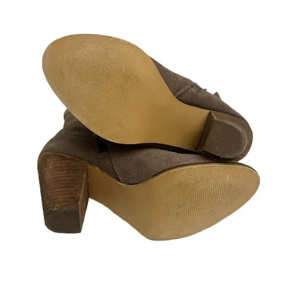 Steve‎ Madden Pallas Boho Taupe Suede Ankle Booties Bohemian Women's Size 5.5M